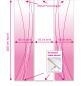 Preview: Flächenvorhang Linea Magenta up dark 3er Set, Schiebegardine, Schiebegardinen, blickdicht, Flächenvorhang blickdicht, Schiebevorhang,